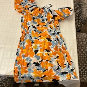 Summery one shoulder gauze dress